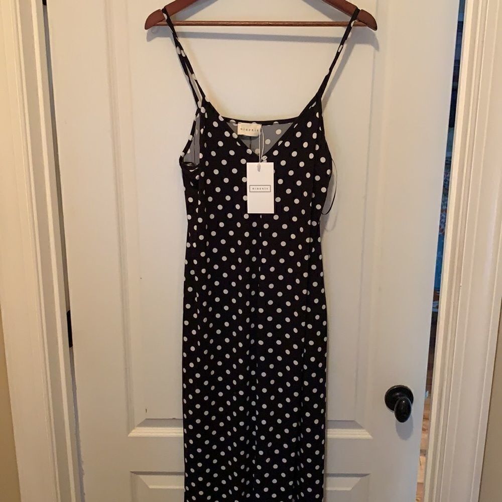 New Ninexis Polka Dot Maxi Dress